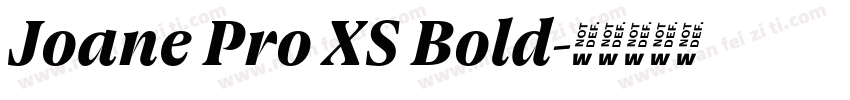 Joane Pro XS Bold字体转换